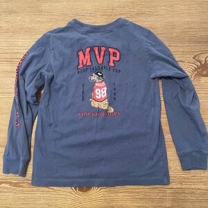 Vineyard Vines Football Dog Long Sleeve Tee